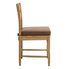 Modway - Jax Bois de chêne Chaise de salle à manger avec dossier ondulé en forme de rasoir et coussin in Cacao en chêne vieilli-Conception sans bras
