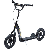HOMCOM Adjustable Kids Pro Stunt Scooter Street Bike Bicycle Ride On - Black-Help your sweetie improve their balance and build up their strength