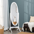 HOMCOM Full Length Mirror - 18.9" W x 57.9" H - White-MDF frame is solid and durable for a mainstay in your home furniture 