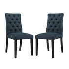 Modway Duchess Fabric Dining Chair - Azure - 2 Pack-Dense Foam Padding for Comfort