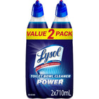 Lysol Twin Pack Toilet Bowl Cleaner - Power - 710 mL - 2 Pack-Thick Gel coats above and below the water line