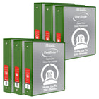 BAZIC Products 1.5" 3-Ring View Binder with 2 Pockets - Green - 6 Pack-Hard Vinyl Cover