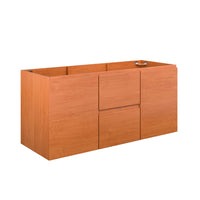 Modway Scenic 48" Single Sink Compatible Bathroom Vanity Cabinet - Cherry/Walnut-Wall-Mount Bathroom Vanity Cabinet