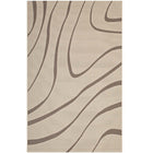 Modway Surge Swirl Abstract Indoor/Outdoor Area Rug - 8 ft W x 10 ft L - Light/Dark Beige-Swirl Abstract Area Rug