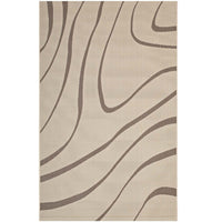 Modway Surge Swirl Abstract Indoor/Outdoor Area Rug - 8 ft W x 10 ft L - Light/Dark Beige-Swirl Abstract Area Rug