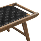 Modway - Saoirse 47" Imitation cuir Banc en bois - Noir noyer-Capacité de poids : 331 lb.