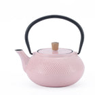 Minimal - Théière en fonte émaillée Minimal - Dot Rose - 0,6 L-Théière en fonte polie à la main pour une finition lisse