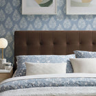 Modway Lily Stain-Resistant Performance Velvet Queen Size Headboard - Chocolate Brown-Dense Foam Padding