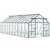 Outsunny 20' x 8' Polycarbonate Greenhouse with Adjustable Roof Vent- Spacious walk-in greenhouse for growing flowers, vegetables, and fruits
 