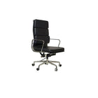 Plata Import Lark Office Chair, High Back, Black (LS-1020-BLACK)-Polyurethane Coating