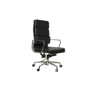 Plata Import Lark Office Chair, High Back, Black (LS-1020-BLACK)-Polyurethane Coating