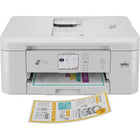Brother - Imprimante à jet d'encre couleur tout-en-un sans fil Print & Cut MFC-J1800DW avec coupe-papier automatique - Blanc-Encombrement compact. Des fonctionnalités professionnelles et un coupe-papier révolutionnaire sont regroupés dans une seule machine peu encombrante pour s'adapter à n'importe quel espace de travail domestique ou de petite entreprise