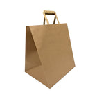 Reliabag - Sac En Papier Avec poignees Plates, Kraft, 14 po L X 10 po P X 15,75 po H, Paquet De 100-Fabrique en papier kraft de qualite superieure avec fond plat renforce.