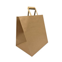 Reliabag - Sac En Papier Avec poignees Plates, Kraft, 14 po L X 10 po P X 15,75 po H, Paquet De 100-Fabrique en papier kraft de qualite superieure avec fond plat renforce.