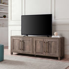 Hudson&Canal - Meuble TV Chabot pour téléviseurs jusqu'à 75" - Chêne gris-Fabriqué à partir de matériaux MDF robustes avec une finition en chêne gris fabriquée à la main