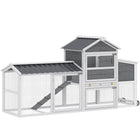 PawHut Chicken Coop with Wheels, 80" L Mobile Hen House with Run-Boasts a 1.14 ㎡ (12.3 sq ft)  footprint with zones, giving pets ample space