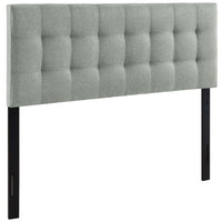 Modway - Lily Tissu rembourré Tête de lit Queen, Gris-Tête de lit élégamment touffée