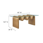 Modway - Ondine Plateau en verre Table basse - Naturel-Plusieurs finitions disponibles