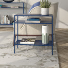 Hudson&Canal Ricardo 24"W Rectangular Side Table - Mykonos Blue-Features easy assembly