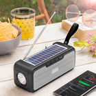 InnovaGoods Wireless Speaker with Solar Charging and LED Torch-Colour: Grey, Black