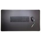 Desktex − Sous-main en PVC − noir − 19 po L x 24 po l-Base antidérapante.