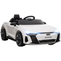 Aosom 12V Audi RS e-tron GT Kids Electric Ride-On Car with Remote Control - White-Licensed 12V Audi RS e-tron GT makes sure authentic design 