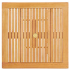 Modway Hatteras 36" Square Outdoor Patio Eucalyptus Wood Dining Table - Natural-2-Inch Umbrella Hole