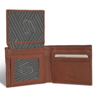 Champs Onyx Leather Access Top Wing Wallet - Brown-3 slot pockets