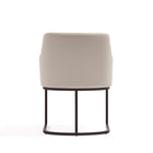 Manhattan Comfort - Fauteuil de salle à manger moderne Serena 23,03 po en similicuir crème-Livré chez vous entièrement assemblé Aucun assemblage requis
