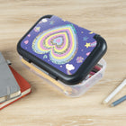 ZIPIT Recycled Plastic Pencil Case - Large Capacity Pencil Case for Girls - Heart Design-7
