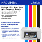 Brother INKvestment MFC-J1365DW Wireless Inkjet All-in-One Printer - Colour - Auto Duplex Printing - 1.8” Colour Display-Connect with your printer via wireless network or USB