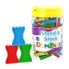 University Games The Learning Journey Stand & Stack Dominoes - Stacking Toy for Kids - Educational Domino Set - Motor Skills Development Toys-Encourages thinking and learning