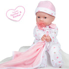 JC Toys La Baby Soft 11" Baby Doll - Pink with Blanket - Caucasian-6