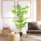 Outsunny - Arbre de bambou artificiel 5 pi en pot de pépinière - vert-Vert vif et texture naturelle pour un rendu et un toucher ultra-réalistes 