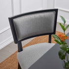 Modway Pristine Upholstered Fabric Dining Chairs - Light Grey - 2 Pack-Dense Foam Padding