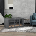 PawHut - Cage en Bois pour Hamster Cage pour Rat avec Glissière et Bac - Gris-Convient aux hamsters et autres petits animaux