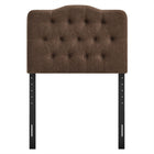 Modway Annabel Premium Linen Blend Twin Headboard - Cocoa-Dense Foam Padded Headboard