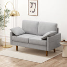 HOMCOM 66.5" Velvet Upholstered 3 Seater Sofa Couch with 2 Pillows - Grey-Pocket springs and 6.3" (16 cm) foam seat provide sag-resistant daily comfort  