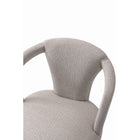 Manhattan Comfort Palmer 22.8" Mid-Century Modern Tweed Upholstered Dining Armchair - Silver Lining-Unique and Comfortable Back Design