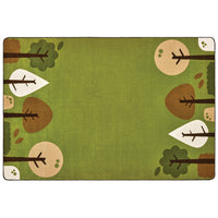 Carpets for Kids KIDSoft Tranquil Trees Rectangle - 4' x 6' - Green-4' x 6', Rectangle