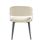 Manhattan Comfort - Lot de 2 chaises de salle à manger modernes Luce 22 po en similicuir texturé - Sable-Assemblage à domicile requis Tout le matériel inclus