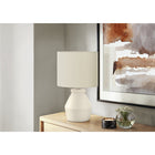 Monarch Specialties 17" H Table Lamp - Cream Ceramic / Ivory / Cream Shade-Featuring a simple rotary switch under the shade, this lamp holds a single bulb (not included) for a maximum output of 60W/120V, instantly illuminating a space