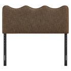 Modway Athena Striped Fabric Upholstered Full Size Headboard - Earth Stripe-Assembly Required