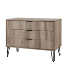 Manhattan Comfort DUMBO Modern 2-Drawer Nightstand and 3-Drawer Dresser Set - Rustic Grey-Perfect for Bedroom Storage, Lamps or Display Items.