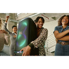 JBL PartyBox Stage 320 - Portable Party Speaker with telescopic handle and sturdy wheels-Take all that sound and add a thrilling lightshow featuring starry lights, cool light trails, and strobe light effects—all synced to your beat.