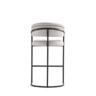 Manhattan Comfort - Augusta tabouret de bar moderne 22,8" en similicuir rembourré - gris clair-21,7 po L x 23 po l x 41,1 po H