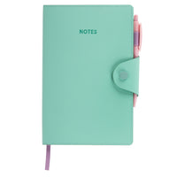 General Supply Goods + Co Vegan Leather Soft Cover Notebook - Mint-A5 notebook with soft vegan leather cover in mint