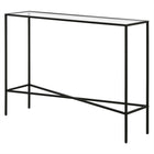 Hudson&Canal - Console Henley 42" de largeur avec plateau en verre - Bronze noirci-La table a une capacité de poids de 30 lb