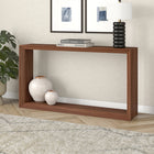 Hudson&Canal Osmond 55"W Console Table - Satin Walnut-Finished in wood-look satin walnut