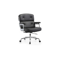 Plata Import Looby Office Chair, Black (LS-8298-B)-PU Leather Seat